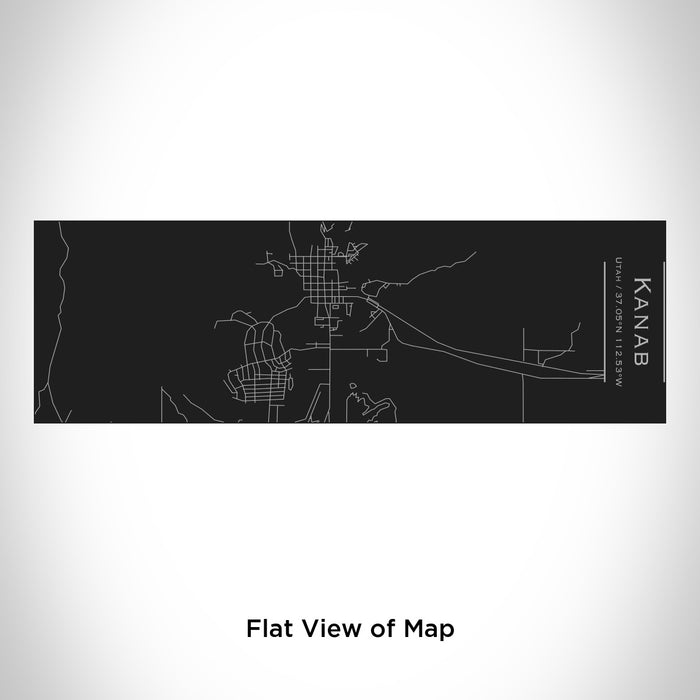 Rendered View of Kanab Utah Map Engraving on 10oz Stainless Steel Insulated Cup with Sliding Lid in Black