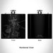Rendered View of Kanab Utah Map Engraving on 6oz Stainless Steel Flask in Black