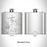 Rendered View of Kanab Utah Map Engraving on 6oz Stainless Steel Flask