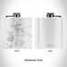 Rendered View of Kanab Utah Map Engraving on 6oz Stainless Steel Flask in White