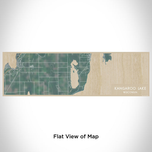 Flat View of Map Custom Kangaroo Lake Wisconsin Map Enamel Mug in Afternoon