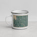 Left View Custom Kangaroo Lake Wisconsin Map Enamel Mug in Afternoon