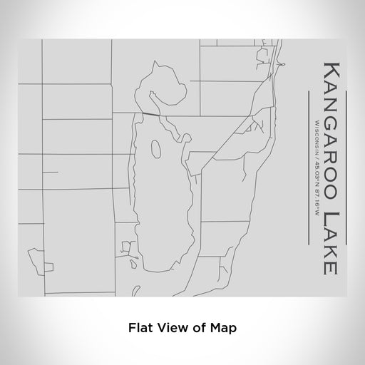 Rendered View of Kangaroo Lake Wisconsin Map Engraving on 20oz Stainless Steel Insulated Bottle with Bamboo Top