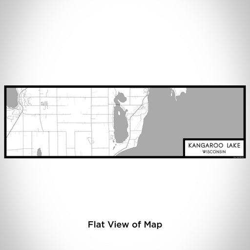 Flat View of Map Custom Kangaroo Lake Wisconsin Map Enamel Mug in Classic