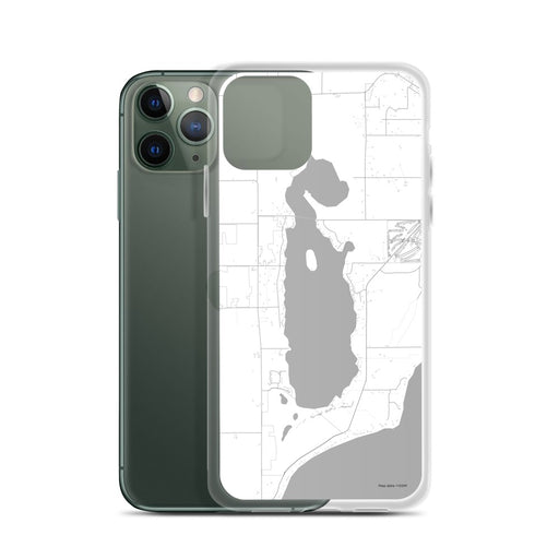 Custom Kangaroo Lake Wisconsin Map Phone Case in Classic