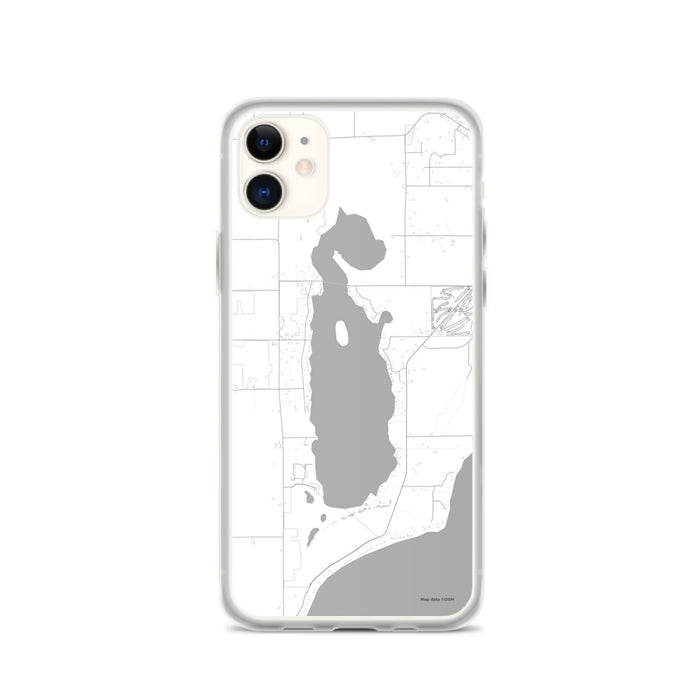 Custom iPhone 11 Kangaroo Lake Wisconsin Map Phone Case in Classic