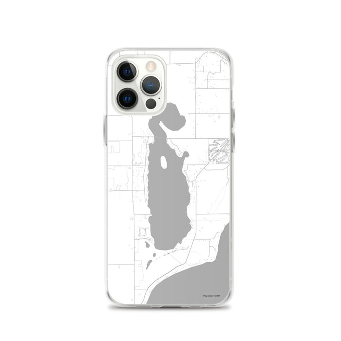 Custom iPhone 12 Pro Kangaroo Lake Wisconsin Map Phone Case in Classic