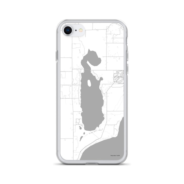 Custom iPhone SE Kangaroo Lake Wisconsin Map Phone Case in Classic