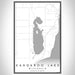 Kangaroo Lake Wisconsin Map Print Portrait Orientation in Classic Style With Shaded Background