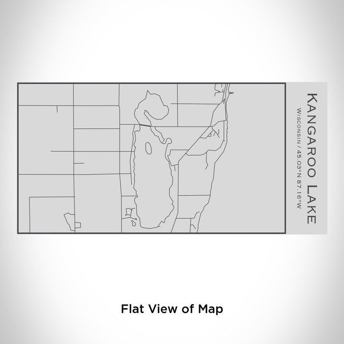 Rendered View of Kangaroo Lake Wisconsin Map Engraving on 17oz Stainless Steel Insulated Cola Bottle