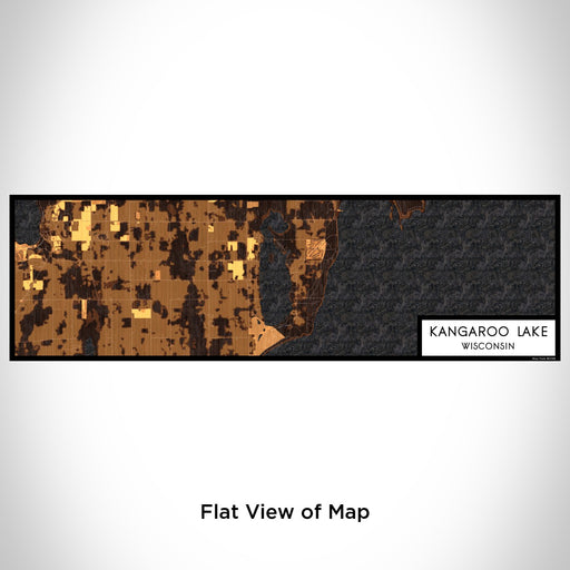 Flat View of Map Custom Kangaroo Lake Wisconsin Map Enamel Mug in Ember