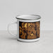 Left View Custom Kangaroo Lake Wisconsin Map Enamel Mug in Ember