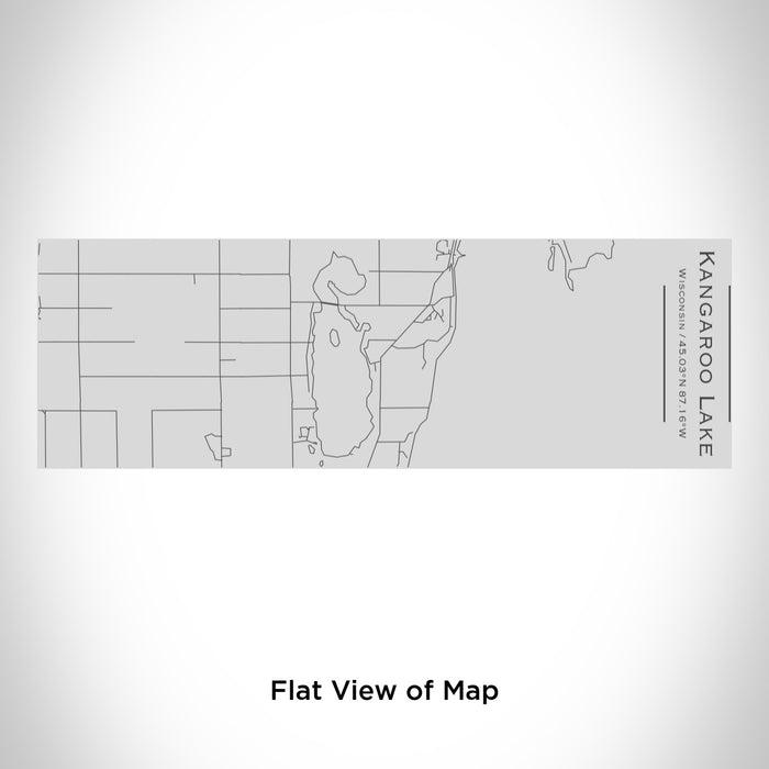 Rendered View of Kangaroo Lake Wisconsin Map Engraving on 10oz Stainless Steel Insulated Cup with Sipping Lid