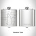 Rendered View of Kangaroo Lake Wisconsin Map Engraving on 6oz Stainless Steel Flask