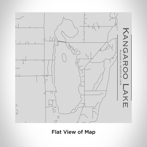 Rendered View of Kangaroo Lake Wisconsin Map Engraving on 17oz Stainless Steel Insulated Tumbler