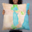 Person holding 22x22 Custom Kangaroo Lake Wisconsin Map Throw Pillow in Watercolor