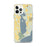 Custom iPhone 12 Pro Max Kangaroo Lake Wisconsin Map Phone Case in Woodblock