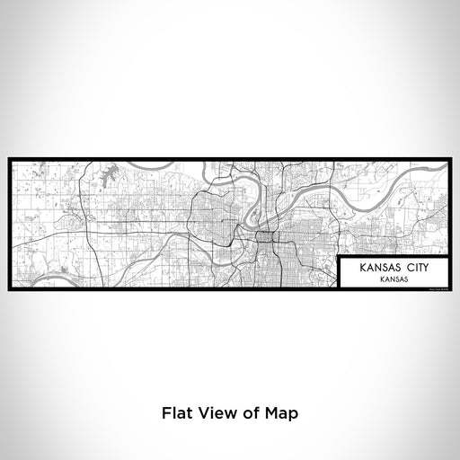 Flat View of Map Custom Kansas City Kansas Map Enamel Mug in Classic