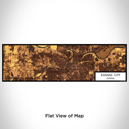 Flat View of Map Custom Kansas City Kansas Map Enamel Mug in Ember