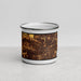Front View Custom Kansas City Kansas Map Enamel Mug in Ember