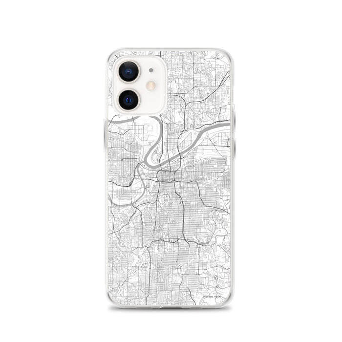 Custom Kansas City Missouri Map iPhone 12 Phone Case in Classic