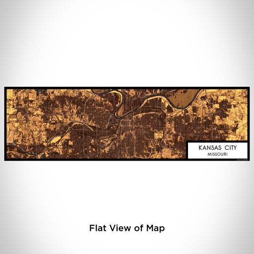 Flat View of Map Custom Kansas City Missouri Map Enamel Mug in Ember