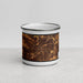 Front View Custom Kansas City Missouri Map Enamel Mug in Ember