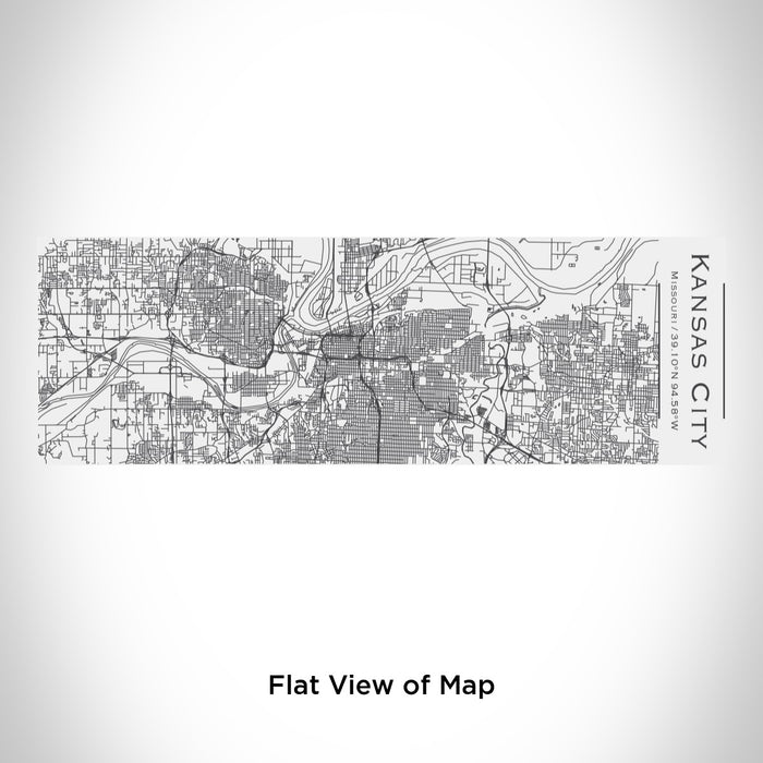 Rendered View of Kansas City Missouri Map Engraving on 10oz Stainless Steel Insulated Cup with Sliding Lid in White