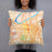Person holding 18x18 Custom Kansas City Missouri Map Throw Pillow in Watercolor