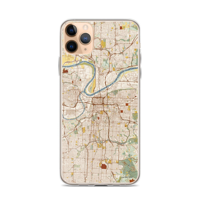 Custom Kansas City Missouri Map Phone Case in Woodblock