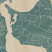 Katama Bay Massachusetts Map Print in Afternoon Style Zoomed In Close Up Showing Details