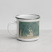 Left View Custom Katama Bay Massachusetts Map Enamel Mug in Afternoon