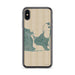 Custom iPhone X/XS Katama Bay Massachusetts Map Phone Case in Afternoon