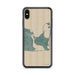Custom iPhone XS Max Katama Bay Massachusetts Map Phone Case in Afternoon