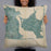 Person holding 22x22 Custom Katama Bay Massachusetts Map Throw Pillow in Afternoon