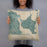 Person holding 18x18 Custom Katama Bay Massachusetts Map Throw Pillow in Afternoon