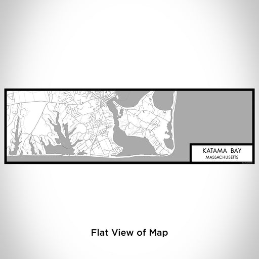 Flat View of Map Custom Katama Bay Massachusetts Map Enamel Mug in Classic