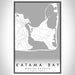 Katama Bay Massachusetts Map Print Portrait Orientation in Classic Style With Shaded Background