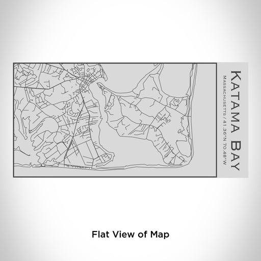 Rendered View of Katama Bay Massachusetts Map Engraving on 17oz Stainless Steel Insulated Cola Bottle