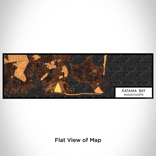 Flat View of Map Custom Katama Bay Massachusetts Map Enamel Mug in Ember