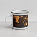 Left View Custom Katama Bay Massachusetts Map Enamel Mug in Ember