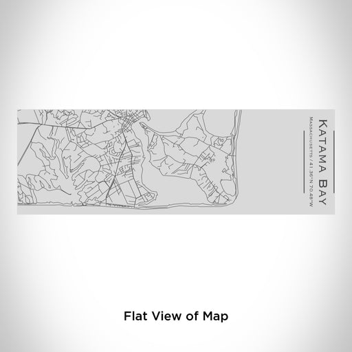 Rendered View of Katama Bay Massachusetts Map Engraving on 10oz Stainless Steel Insulated Cup with Sipping Lid