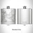Rendered View of Katama Bay Massachusetts Map Engraving on 6oz Stainless Steel Flask