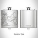 Rendered View of Katama Bay Massachusetts Map Engraving on 6oz Stainless Steel Flask