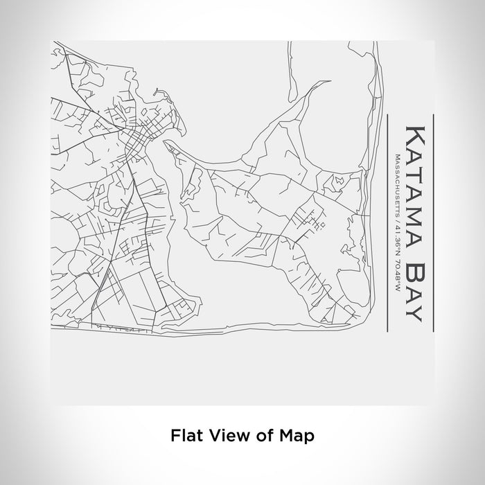 Rendered View of Katama Bay Massachusetts Map Engraving on 17oz Stainless Steel Insulated Tumbler in White