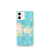 Custom iPhone 12 mini Katama Bay Massachusetts Map Phone Case in Watercolor