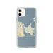 Custom iPhone 11 Katama Bay Massachusetts Map Phone Case in Woodblock