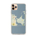 Custom iPhone 11 Pro Max Katama Bay Massachusetts Map Phone Case in Woodblock