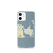 Custom iPhone 12 mini Katama Bay Massachusetts Map Phone Case in Woodblock