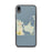 Custom iPhone XR Katama Bay Massachusetts Map Phone Case in Woodblock